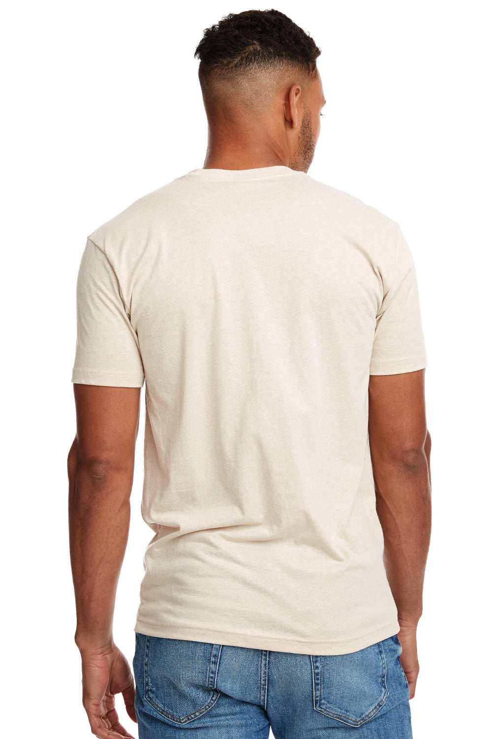 Next Level N6210 Mens CVC Jersey Short Sleeve Crewneck T-Shirt Cream Back