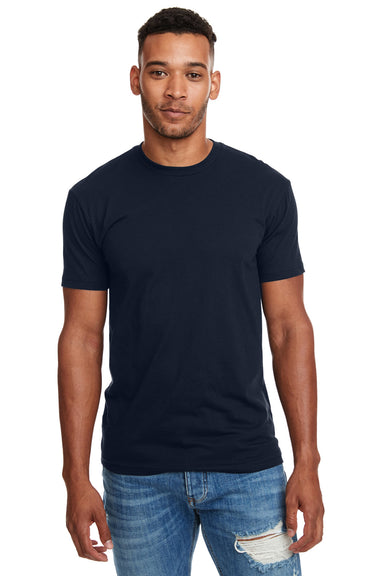 Next Level N6210 Mens CVC Jersey Short Sleeve Crewneck T-Shirt Navy Blue Front