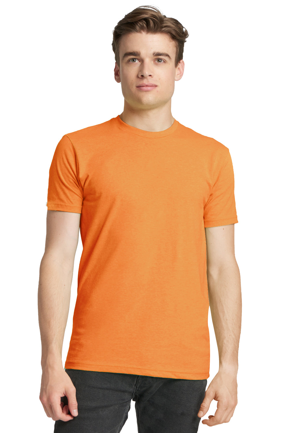 Next Level N6210 Mens CVC Jersey Short Sleeve Crewneck T-Shirt Orange Front