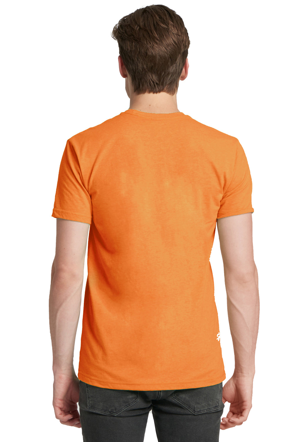 Next Level N6210 Mens CVC Jersey Short Sleeve Crewneck T-Shirt Orange Back
