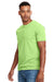 Next Level N6210 Mens CVC Jersey Short Sleeve Crewneck T-Shirt Heather Neon Green Front