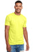 Next Level N6210 Mens CVC Jersey Short Sleeve Crewneck T-Shirt Neon Yellow Front