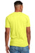 Next Level N6210 Mens CVC Jersey Short Sleeve Crewneck T-Shirt Neon Yellow Back