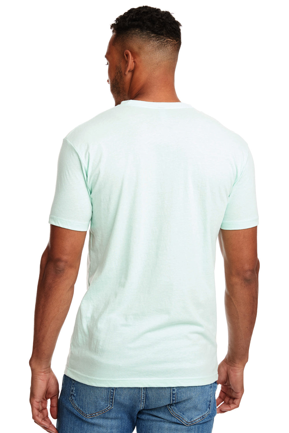 Next Level N6210 Mens CVC Jersey Short Sleeve Crewneck T-Shirt Mint Green Back