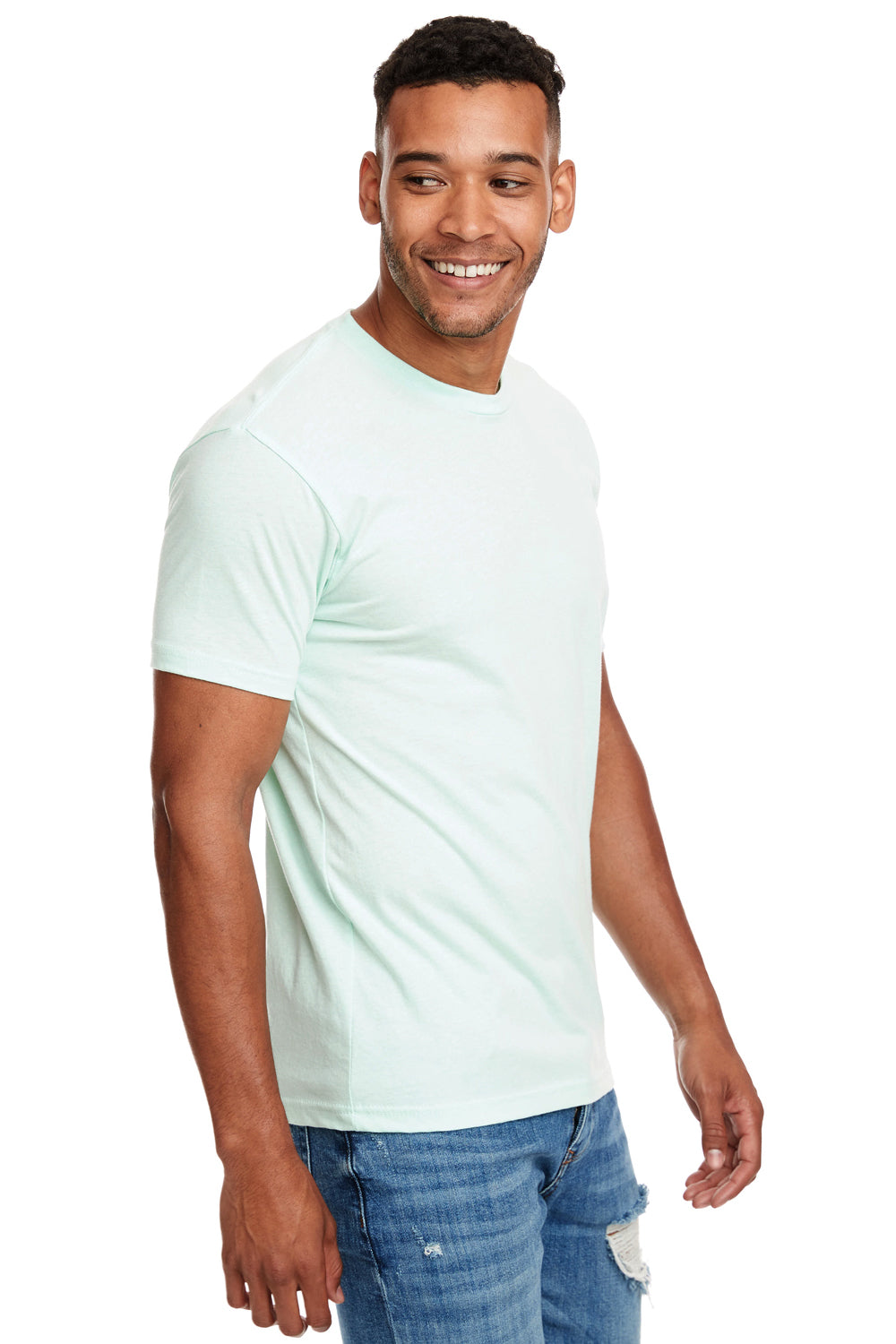 Next Level N6210 Mens CVC Jersey Short Sleeve Crewneck T-Shirt Mint Green Side