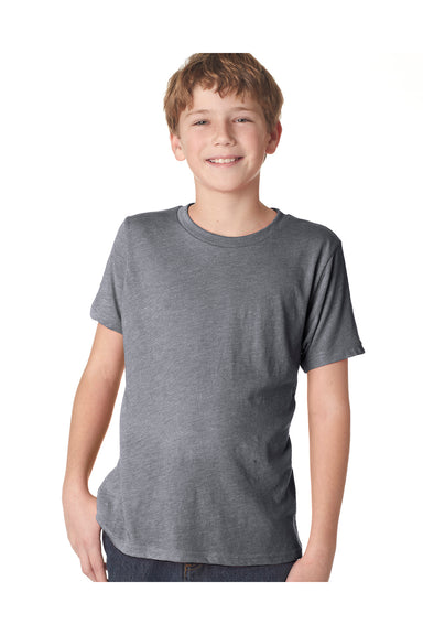 Next Level N6310 Youth Jersey Short Sleeve Crewneck T-Shirt Heather Grey Front