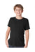 Next Level N6310 Youth Jersey Short Sleeve Crewneck T-Shirt Black Front