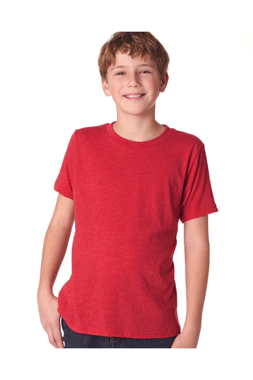 Next Level N6310 Youth Jersey Short Sleeve Crewneck T-Shirt Red Front
