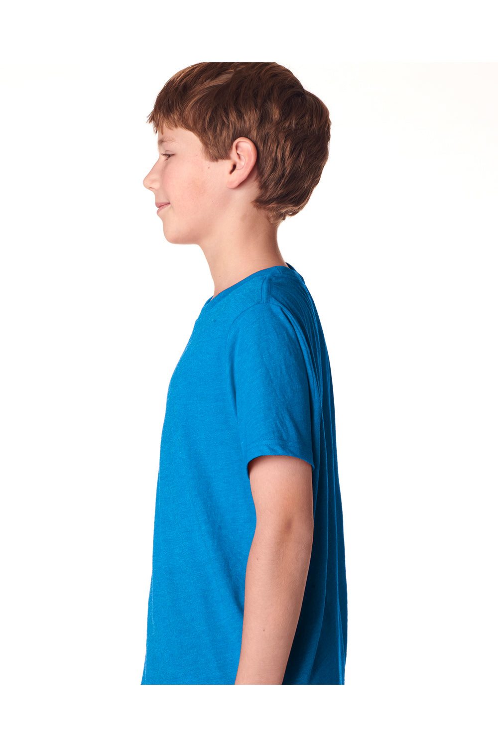 Next Level N6310 Youth Jersey Short Sleeve Crewneck T-Shirt Turquoise Blue Side
