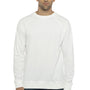 Next Level Mens French Terry Long Sleeve Crewneck T-Shirt - White