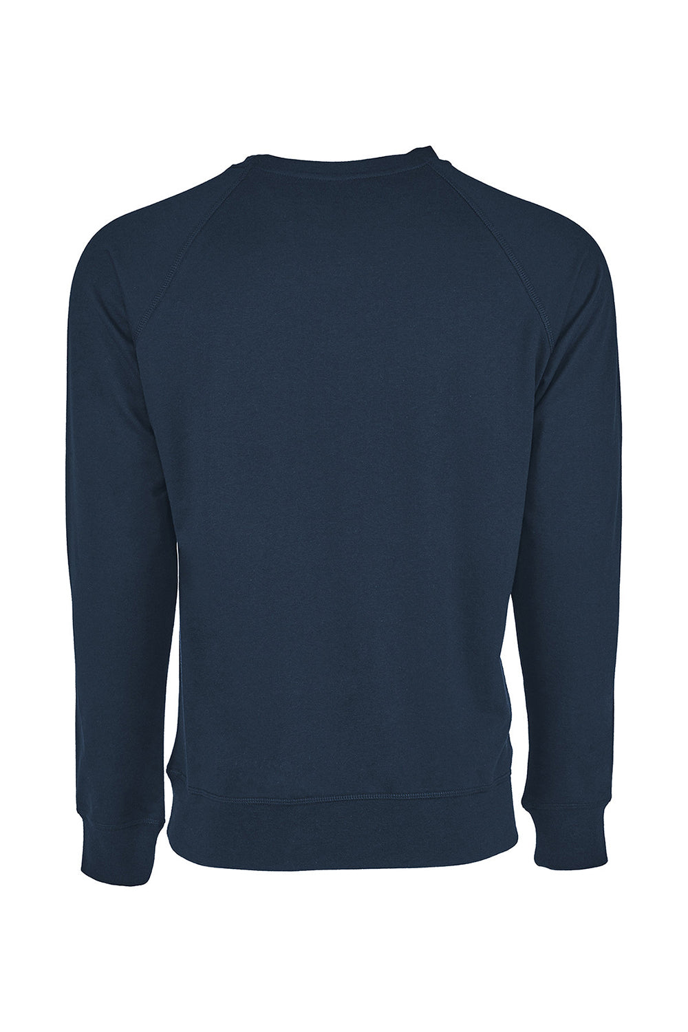 Next Level N9000/9000 Mens French Terry Long Sleeve Crewneck T-Shirt Cool Blue Flat Back