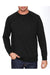 Next Level N9000 Mens French Terry Long Sleeve Crewneck T-Shirt Black Front