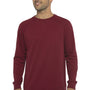 Next Level Mens French Terry Long Sleeve Crewneck T-Shirt - Cardinal Red