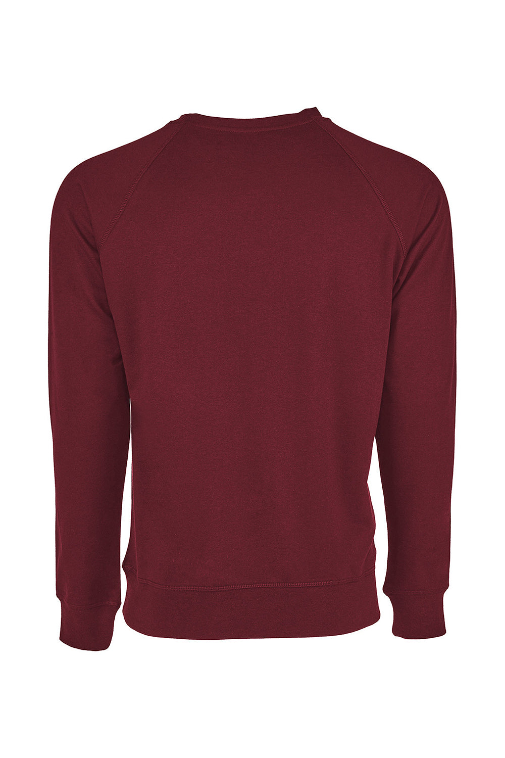 Next Level N9000/9000 Mens French Terry Long Sleeve Crewneck T-Shirt Cardinal Red Flat Back