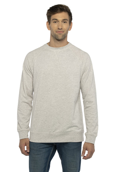 Next Level N9000/9000 Mens French Terry Long Sleeve Crewneck T-Shirt Oatmeal Front