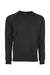 Next Level N9000/9000 Mens French Terry Long Sleeve Crewneck T-Shirt Graphite Black Flat Front