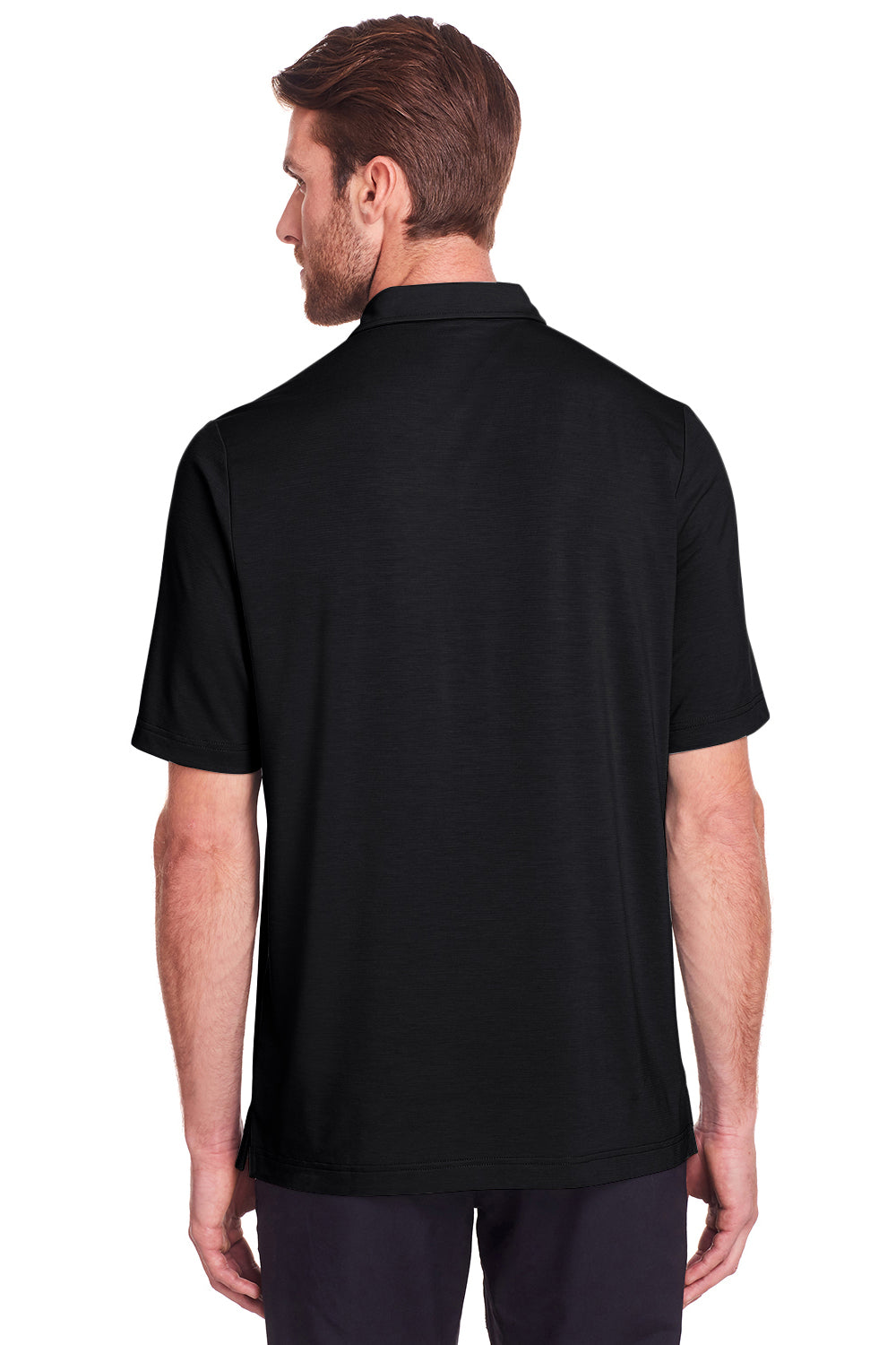 North End NE100 Mens Jaq Performance Moisture Wicking Short Sleeve Polo Shirt Black Back