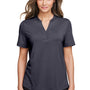 North End Womens Jaq Performance Moisture Wicking Short Sleeve Polo Shirt - Carbon Grey