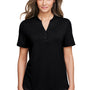 North End Womens Jaq Performance Moisture Wicking Short Sleeve Polo Shirt - Black