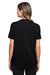 North End NE100W Womens Jaq Performance Moisture Wicking Short Sleeve Polo Shirt Black Back