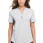 North End Womens Jaq Performance Moisture Wicking Short Sleeve Polo Shirt - Platinum Grey