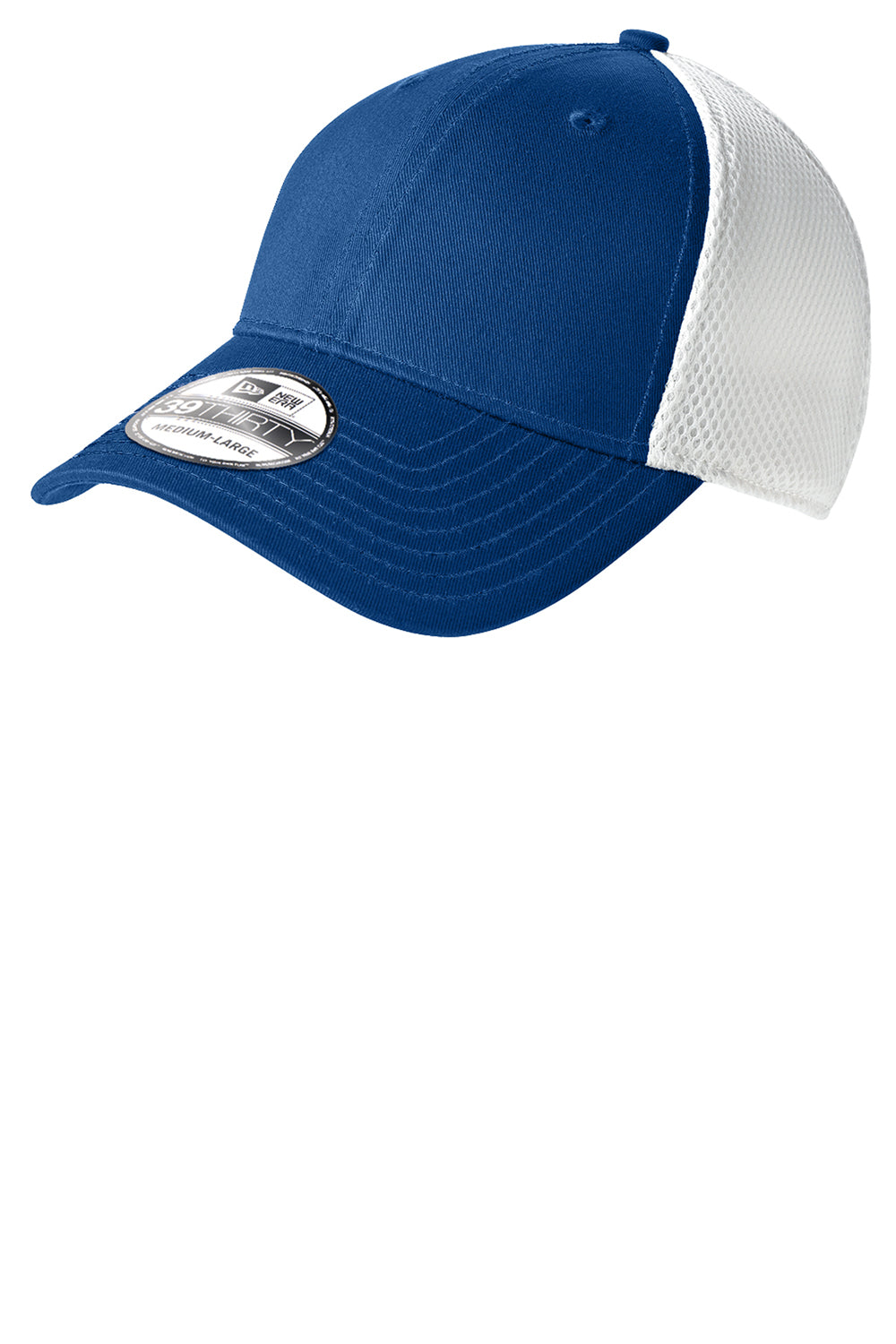 New Era NE1020 Mens Stretch Fit Hat Royal Blue/White Front