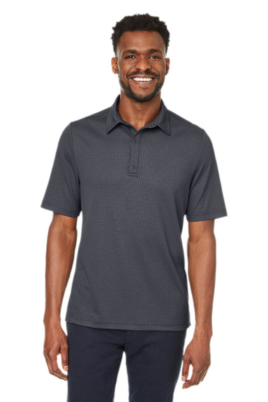 North End NE102 Mens Replay Recycled Short Sleeve Polo Shirt Carbon Grey Front