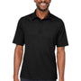 North End Mens Replay Recycled Moisture Wicking Short Sleeve Polo Shirt - Black - NEW