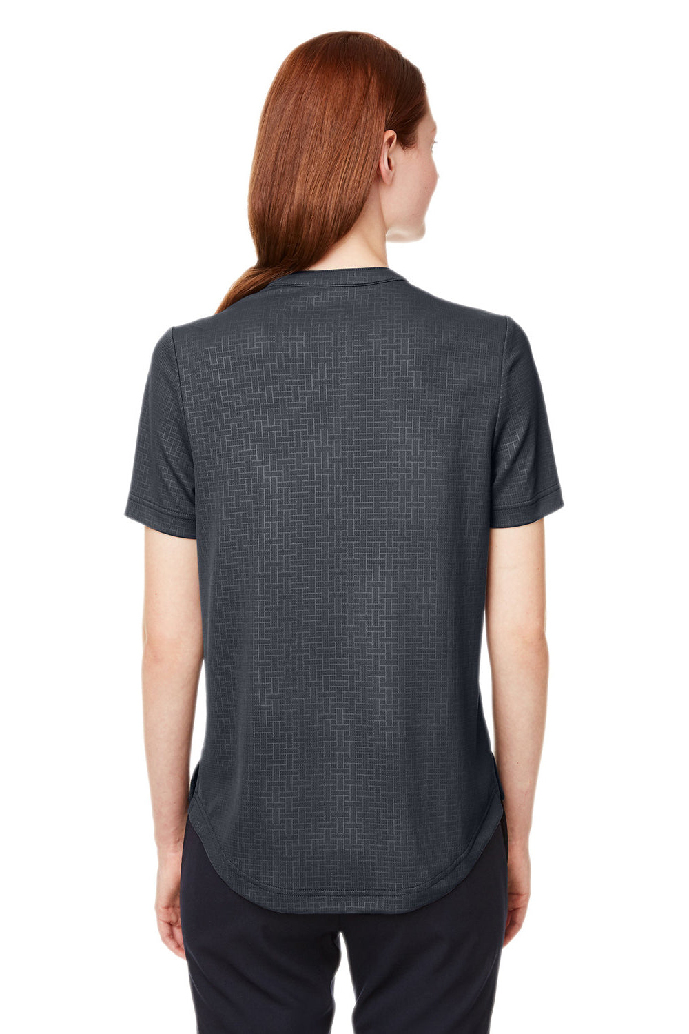 North End NE102W Womens Replay Recycled Short Sleeve Polo Shirt Carbon Grey Back