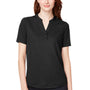 North End Womens Replay Recycled Moisture Wicking Short Sleeve Polo Shirt - Black