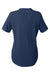 North End NE102W Womens Replay Recycled Short Sleeve Polo Shirt Classic Navy Blue Flat Back