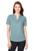 North End NE102W Womens Replay Recycled Short Sleeve Polo Shirt Opal Blue Front