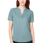 North End Womens Replay Recycled Moisture Wicking Short Sleeve Polo Shirt - Opal Blue