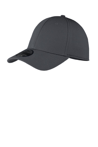 New Era NE1090 Mens Moisture Wicking Stretch Fit Hat Charcoal Grey Front