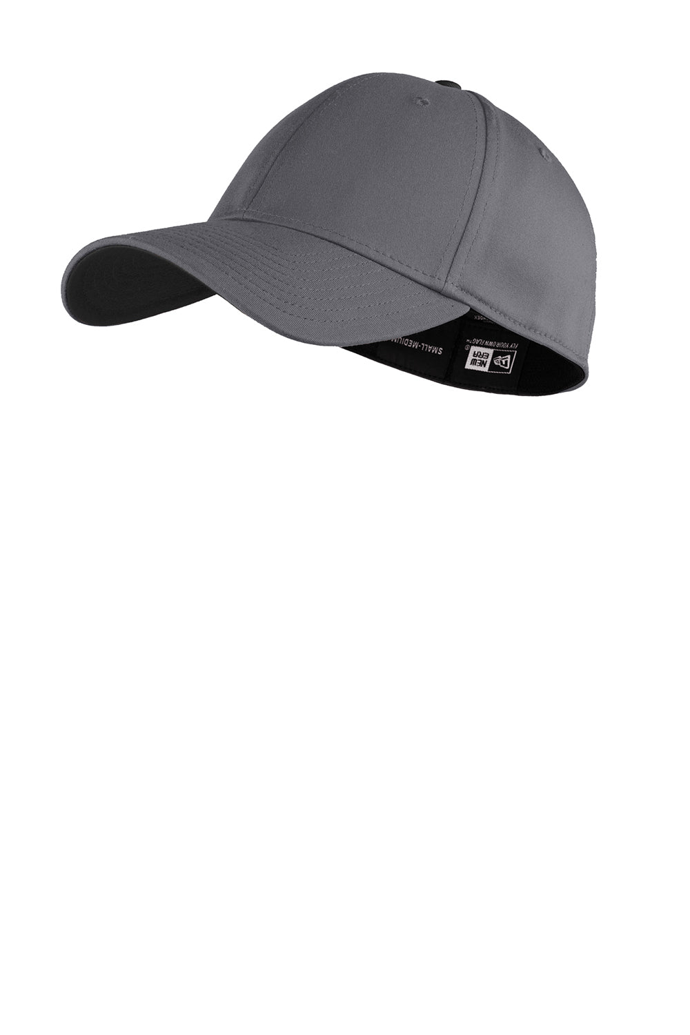 New Era NE1100 Mens Stretch Fit Hat Graphite Grey/Black Front