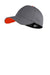 New Era NE1100 Mens Stretch Fit Hat Graphite Grey/Orange Front