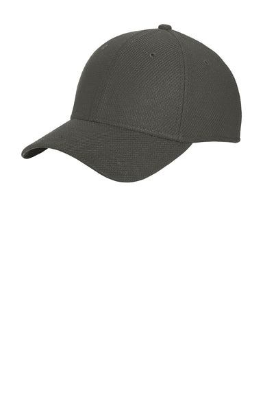 New Era NE1121 Mens Moisture Wicking Stretch Fit Hat Graphite Grey Front