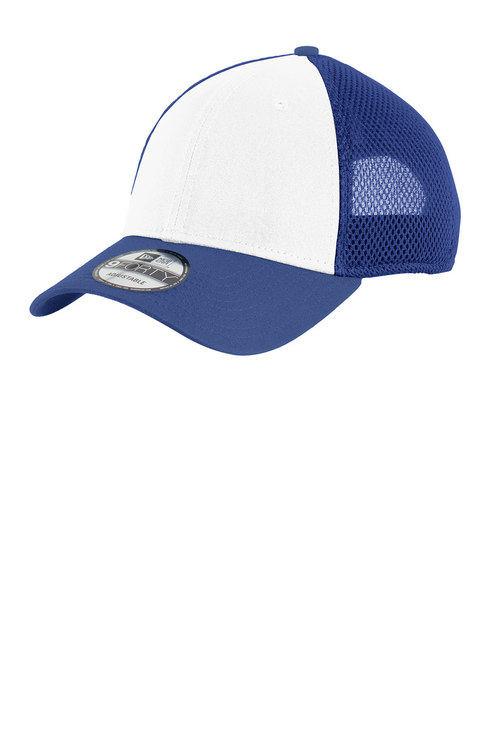 New Era NE204 Mens Adjustable Hat White/Royal Blue Front