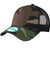 New Era NE205 Mens Adjustable Trucker Hat Camo/Black Front