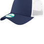 New Era Mens Adjustable Trucker Hat - Navy Blue/White