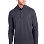 North End Mens Jaq Performance Moisture Wicking Long Sleeve Polo Shirt - Carbon Grey