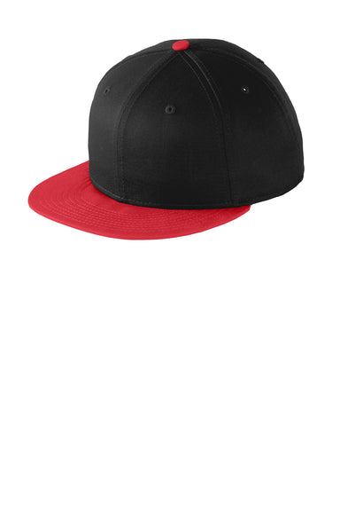 New Era NE400 Mens Adjustable Hat Black/Red Front