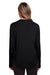 North End NE400W Womens Jaq Performance Moisture Wicking Long Sleeve Polo Shirt Black Back