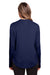 North End NE400W Womens Jaq Performance Moisture Wicking Long Sleeve Polo Shirt Navy Blue Back
