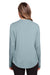 North End NE400W Womens Jaq Performance Moisture Wicking Long Sleeve Polo Shirt Opal Blue Back