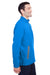 North End NE401 Mens Quest Performance Moisture Wicking 1/4 Zip Sweatshirt Olympic Blue/Carbon Grey Side