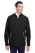 North End NE401 Mens Quest Performance Moisture Wicking 1/4 Zip Sweatshirt Black/Carbon Grey Front