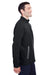 North End NE401 Mens Quest Performance Moisture Wicking 1/4 Zip Sweatshirt Black/Carbon Grey Side