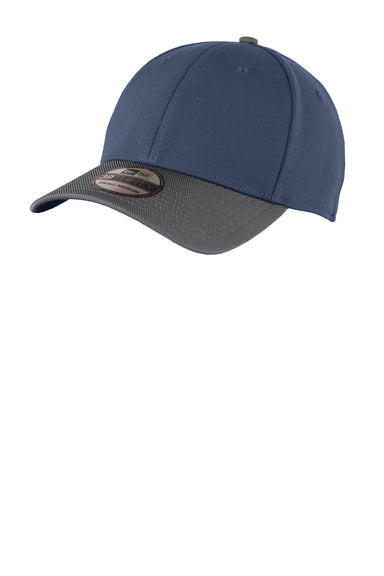 New Era NE701 Mens Stretch Fit Hat Navy Blue/Charcoal Grey Front