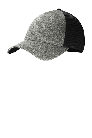 New Era NE702 Mens Stretch Fit Hat Black/Heather Shadow Grey Front
